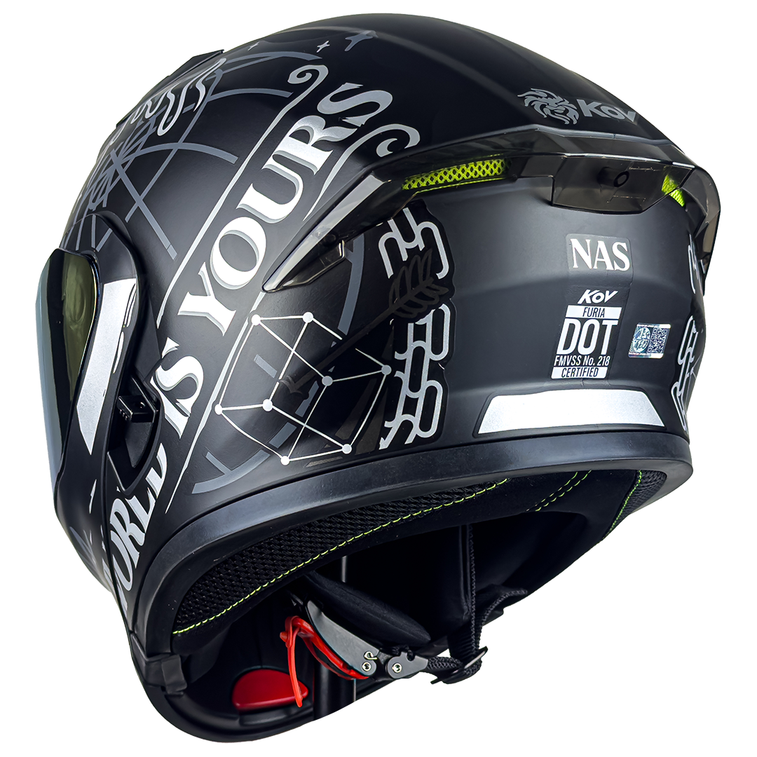 CASCO FURIA NAS GRIS Cascos KOV + de motociclista