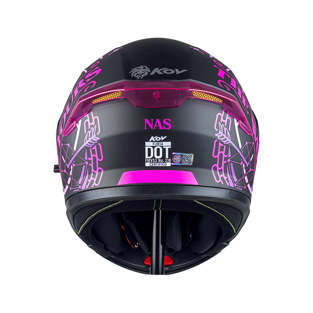 CASCO FURIA NAS ROSA Cascos KOV + de motociclista