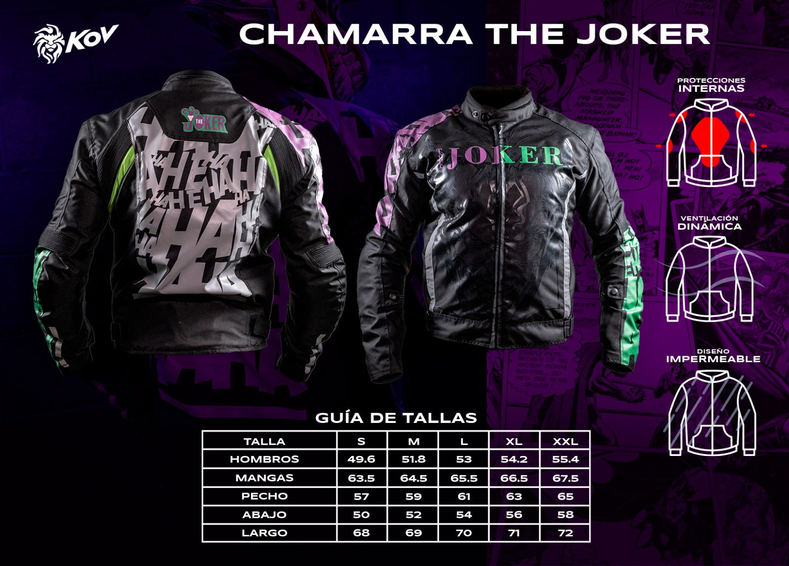 CHAMARRA DC SUPERMAN Vestimenta DC + de motociclista