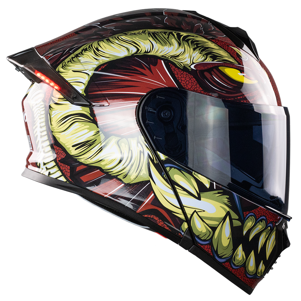 CASCO THUNDER INFERNO CON LUZ LED
