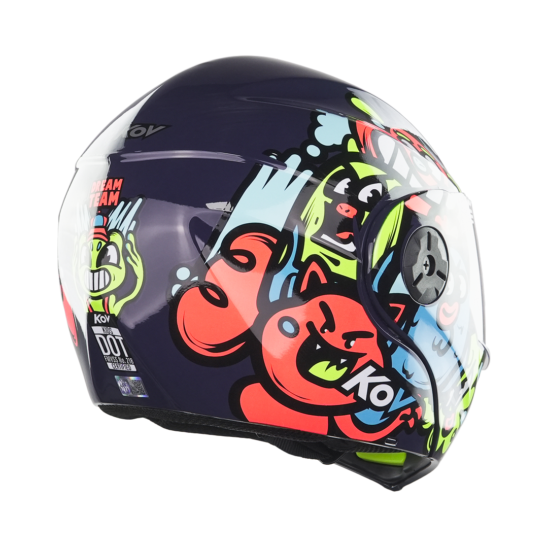 CASCO PARA NIÑO KIDS AZUL Cascos KOV + de motociclista