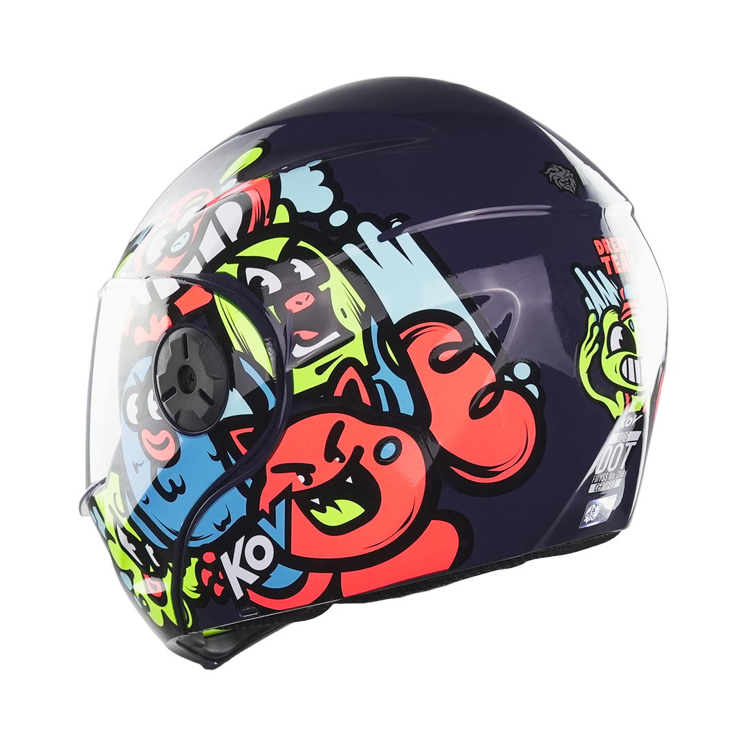 CASCO PARA NIÑO KIDS AZUL Cascos KOV + de motociclista
