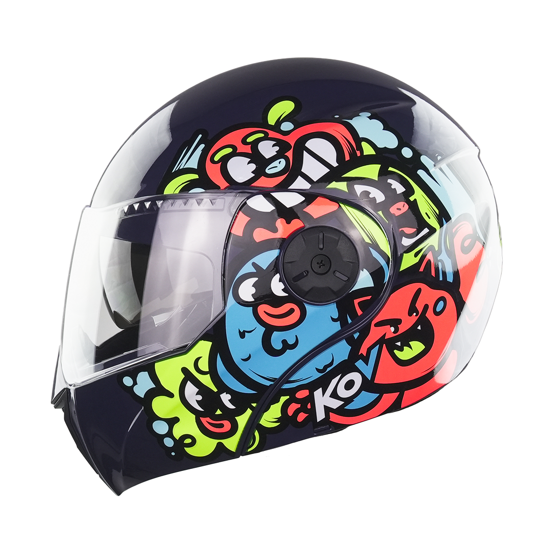 CASCO PARA NIÑO KIDS AZUL Cascos KOV + de motociclista