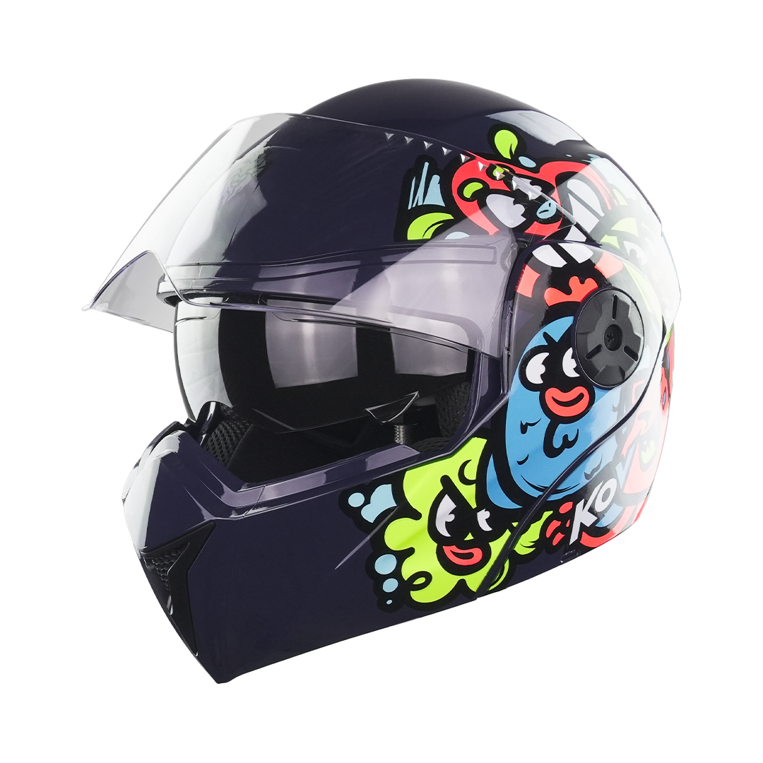 CASCO PARA NIÑO KIDS AZUL Cascos KOV + de motociclista
