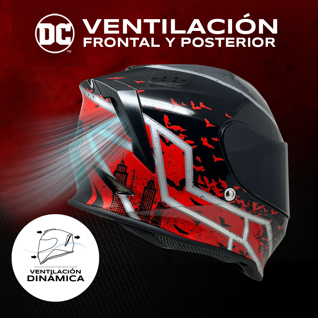 CASCO KROON DC BATMAN GRIS Cascos KOV + de motociclista