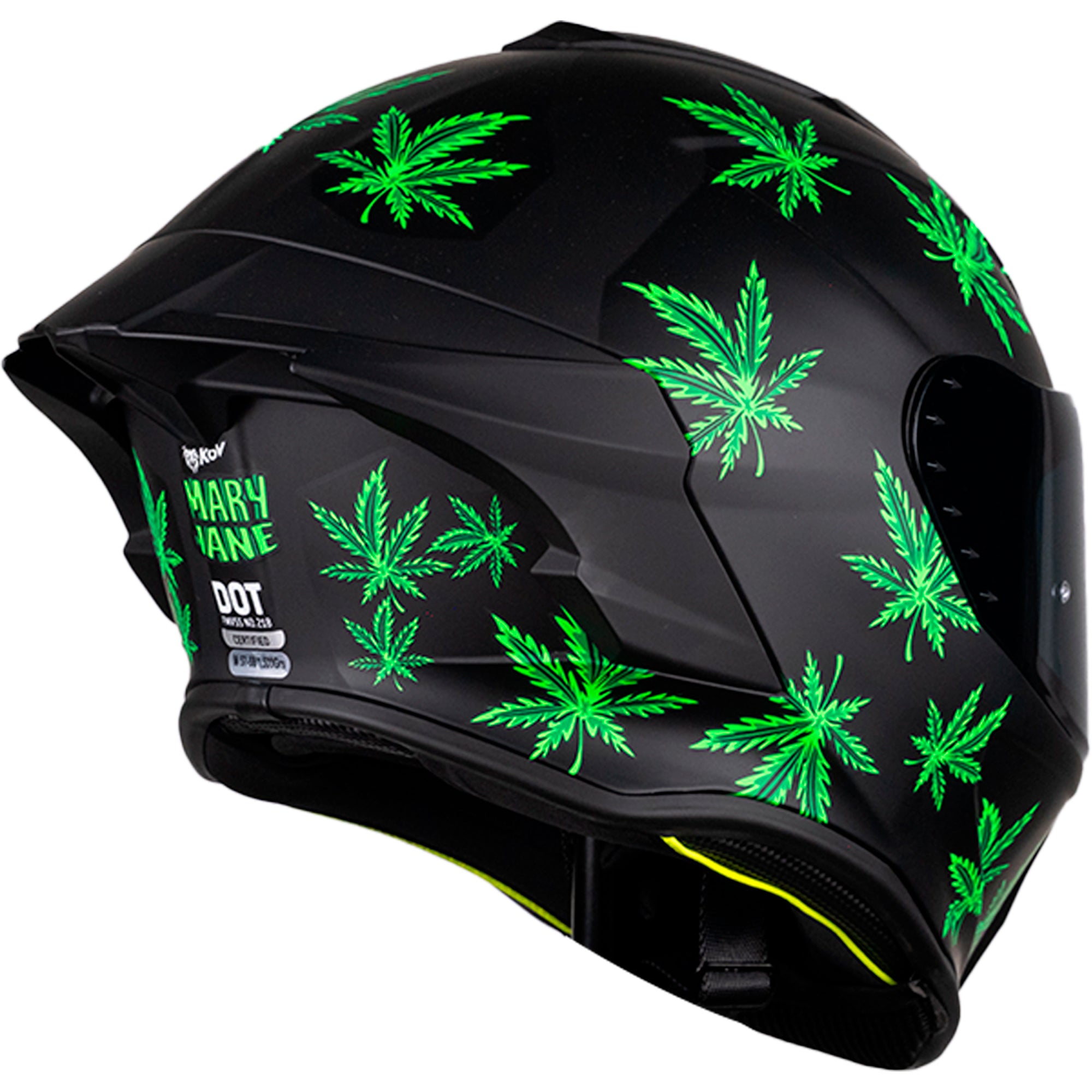 CASCO BUSTER MARY JANE NEGRO MATE FLUORESCENTE Cascos KOV + de motociclista