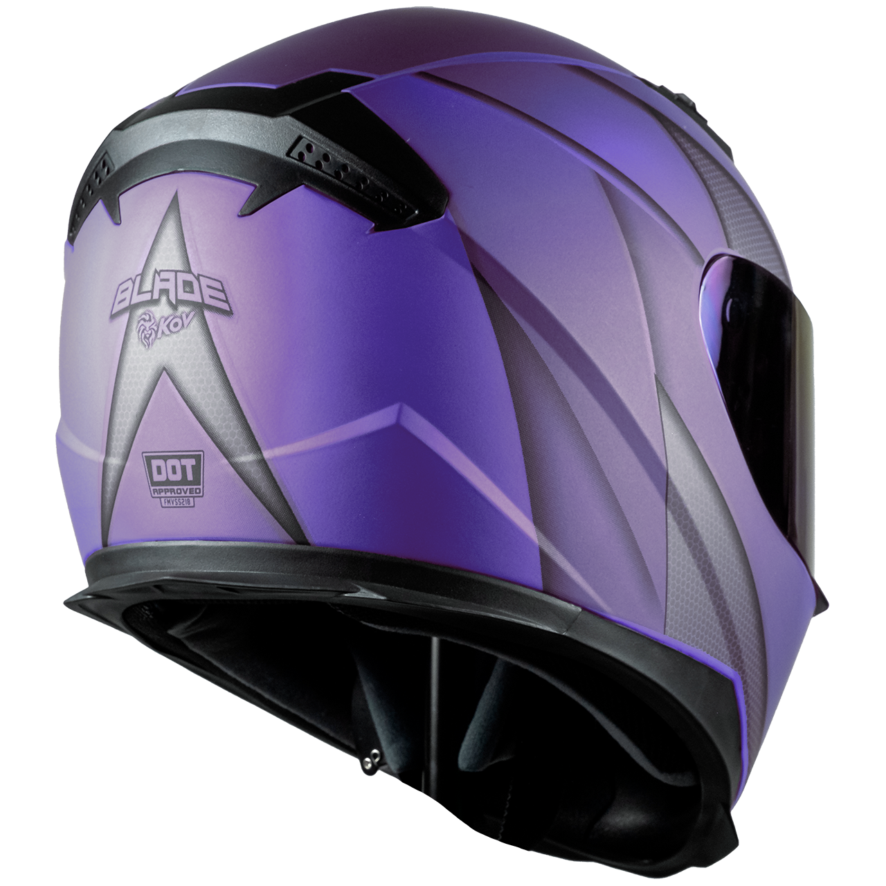 CASCO NOVAK BLADE MORADO Cascos KOV + de motociclista