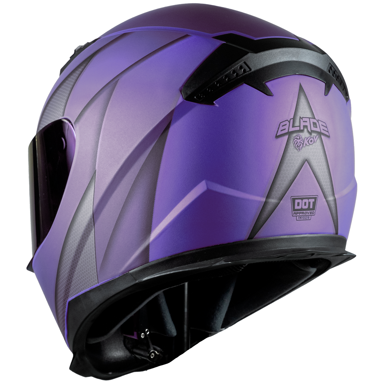 CASCO NOVAK BLADE MORADO Cascos KOV + de motociclista