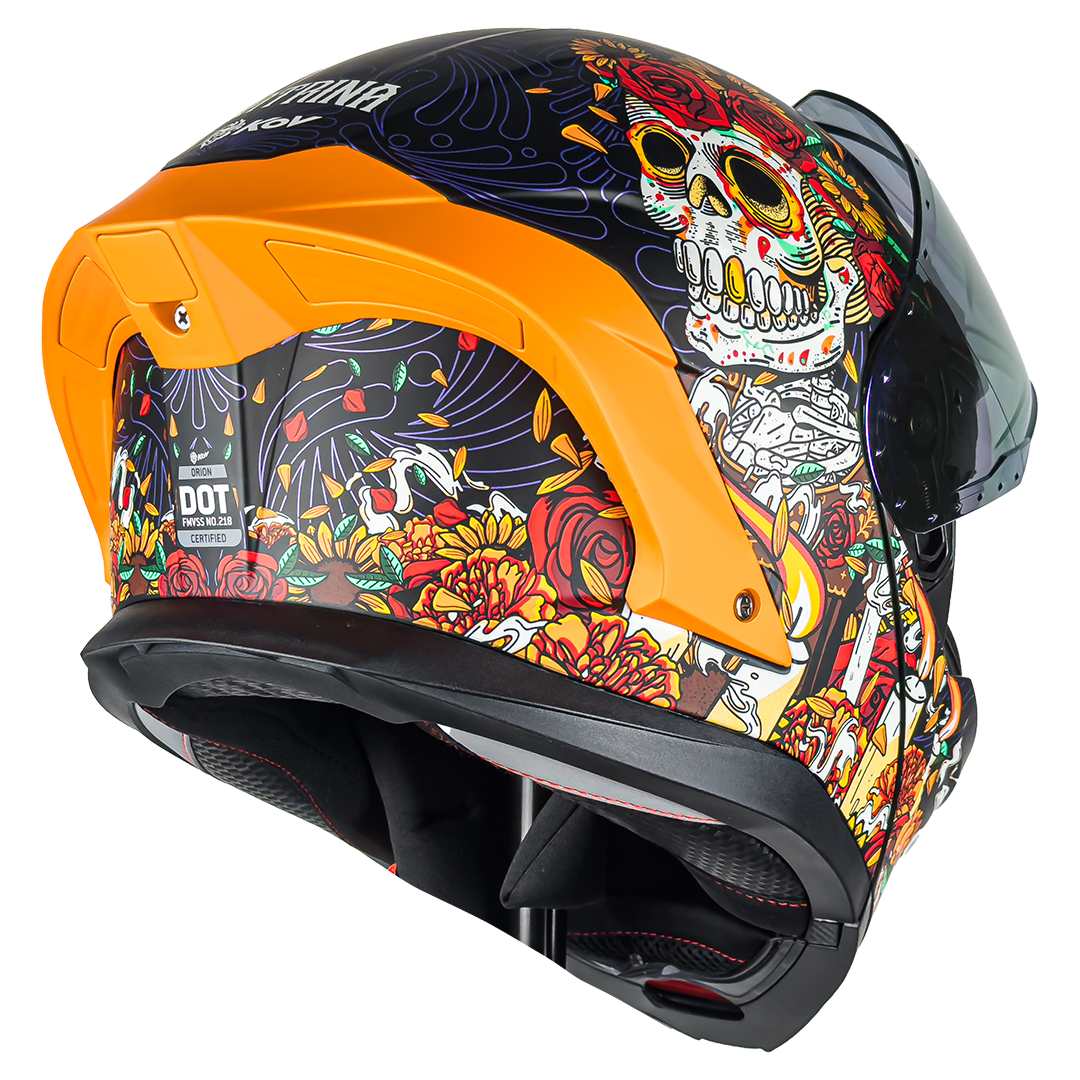 CASCO ORION CATRINA NARANJA Cascos KOV + de motociclista