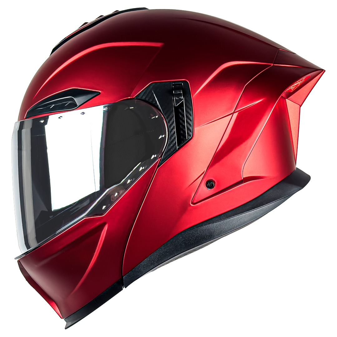 CASCO ORION ROJO CON LUZ LED Cascos KOV + de motociclista