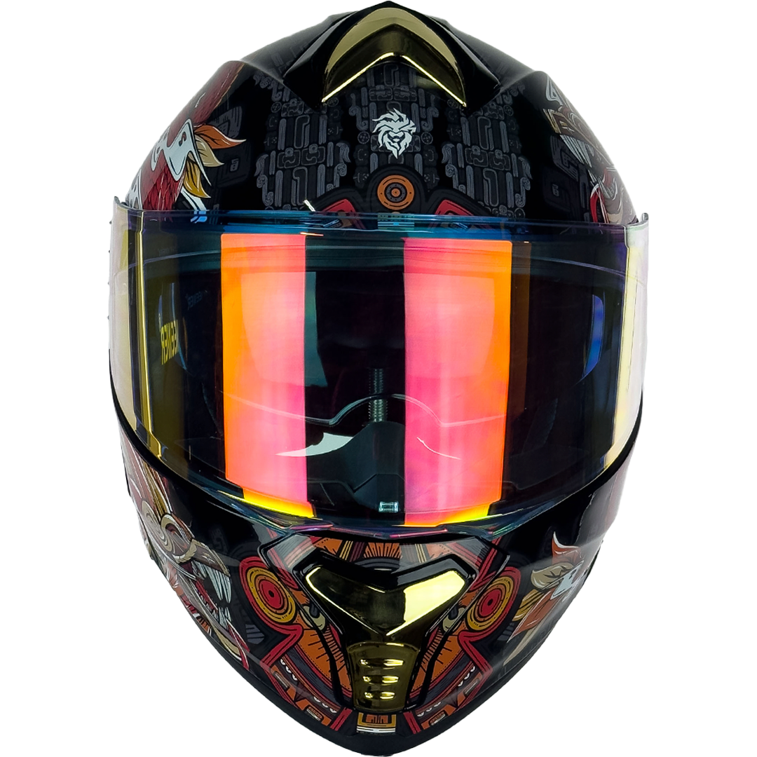 CASCO THUNDER QUETZALCOATL ROJO Cascos KOV + de motociclista