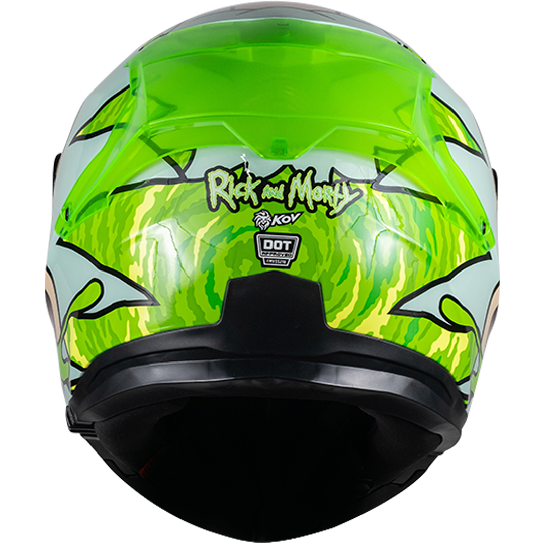 CASCO APEX RICK Y MORTY FLUORESCENTE Cascos KOV + de motociclista