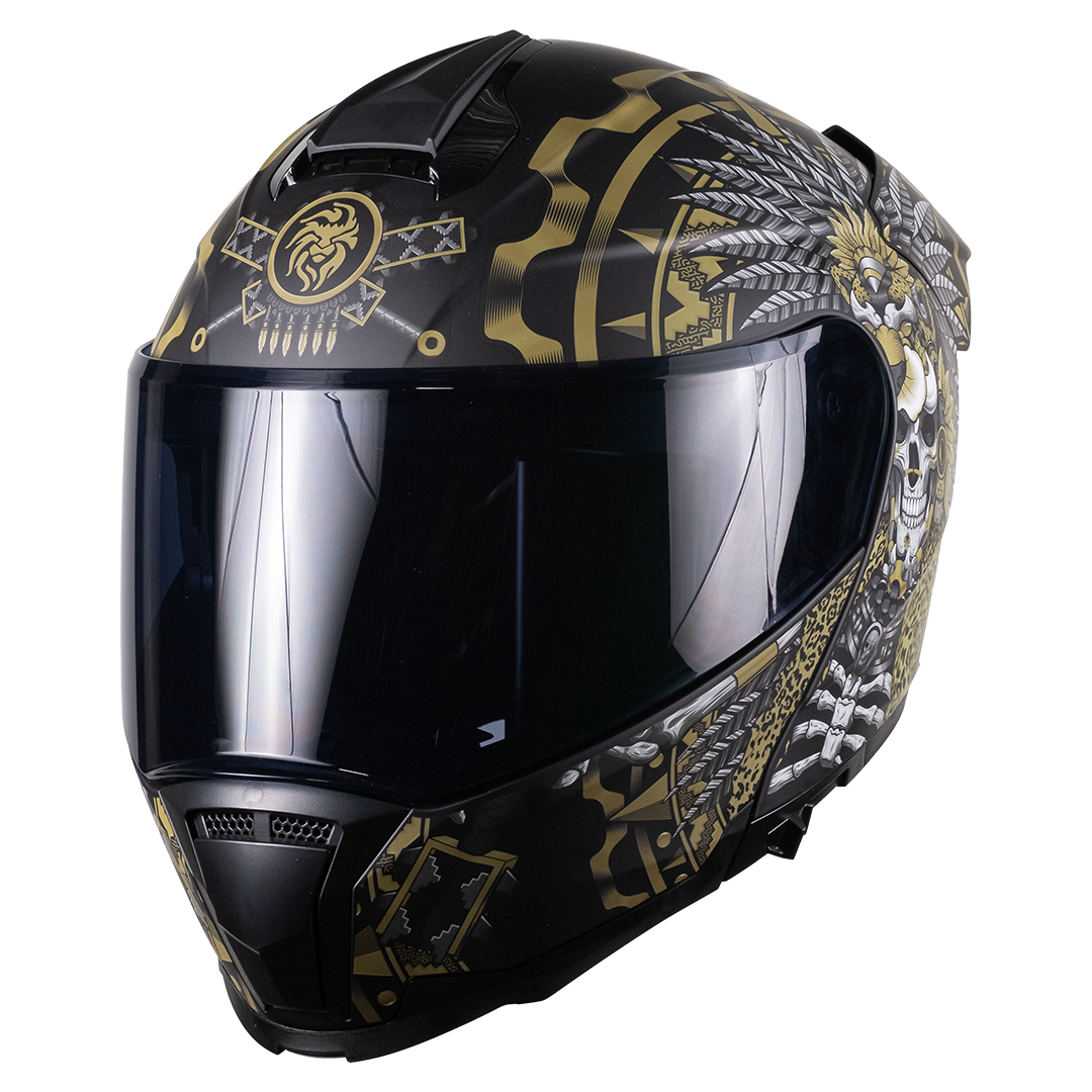 CASCO LITIO OBSIDIAN DORADO Cascos KOV + de motociclista