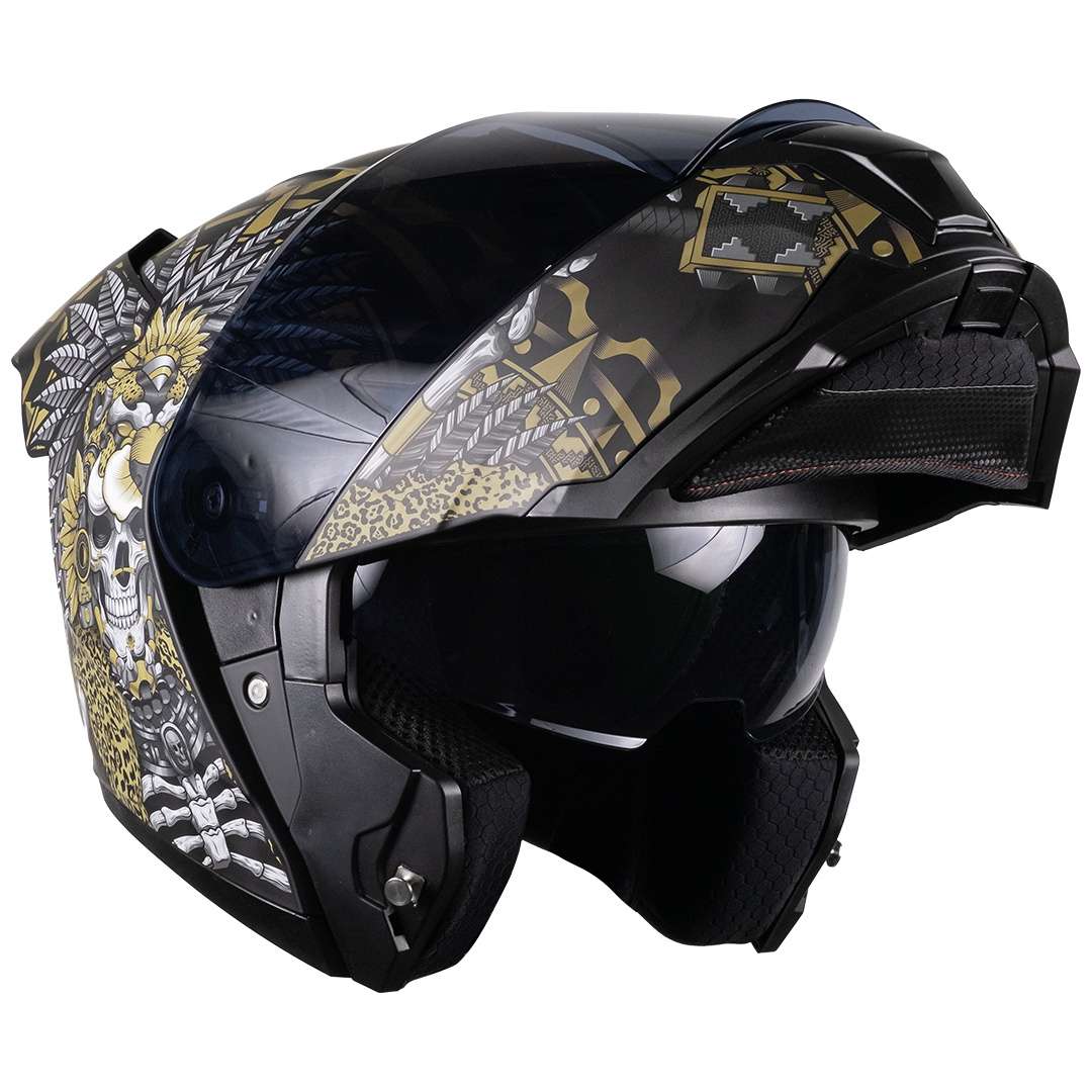 CASCO LITIO OBSIDIAN DORADO Cascos KOV + de motociclista