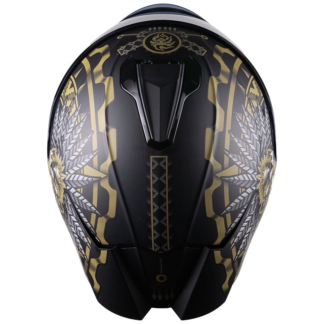 CASCO LITIO OBSIDIAN DORADO Cascos KOV + de motociclista