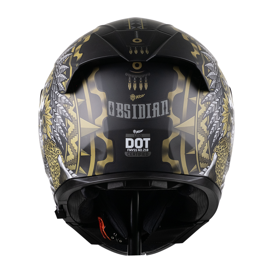 CASCO LITIO OBSIDIAN DORADO Cascos KOV + de motociclista