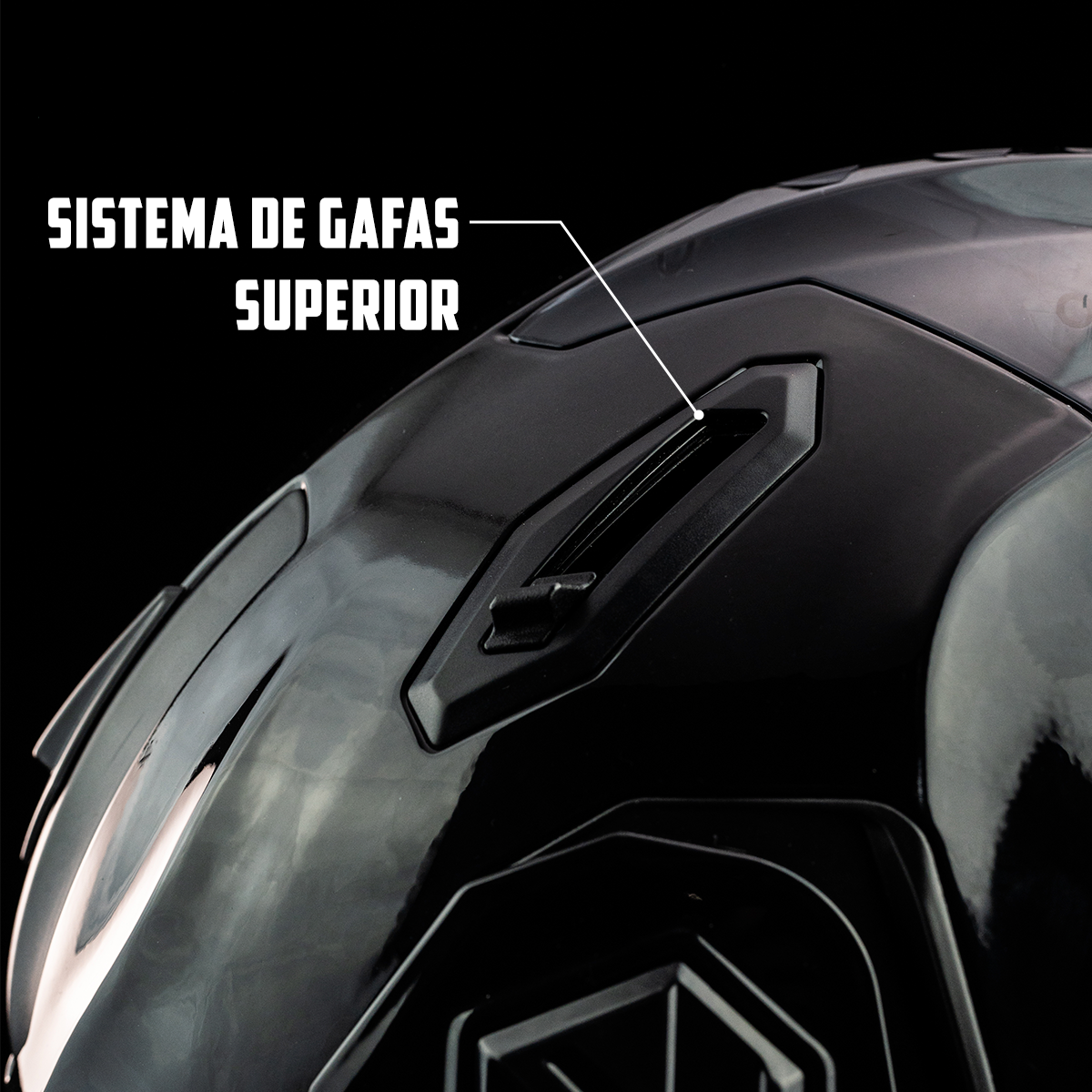 CASCO ALPHA NEGRO GLOSSY