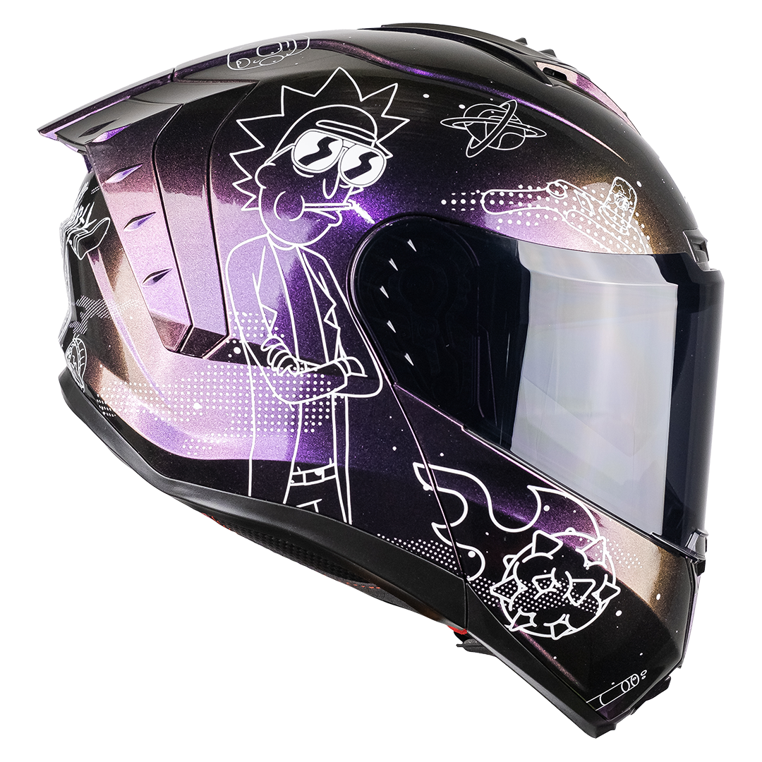 CASCO SNOW RICK & MORTY GALACTIC FLUORESCENTE Cascos DC + de motociclista