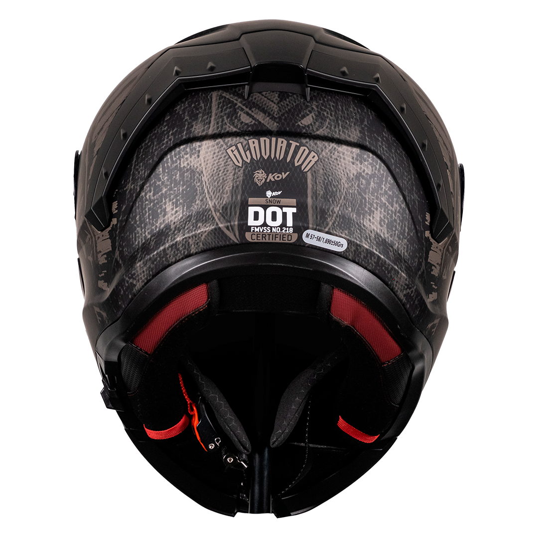 CASCO SNOW GLADIATOR NEGRO MATE Cascos KOV + de motociclista