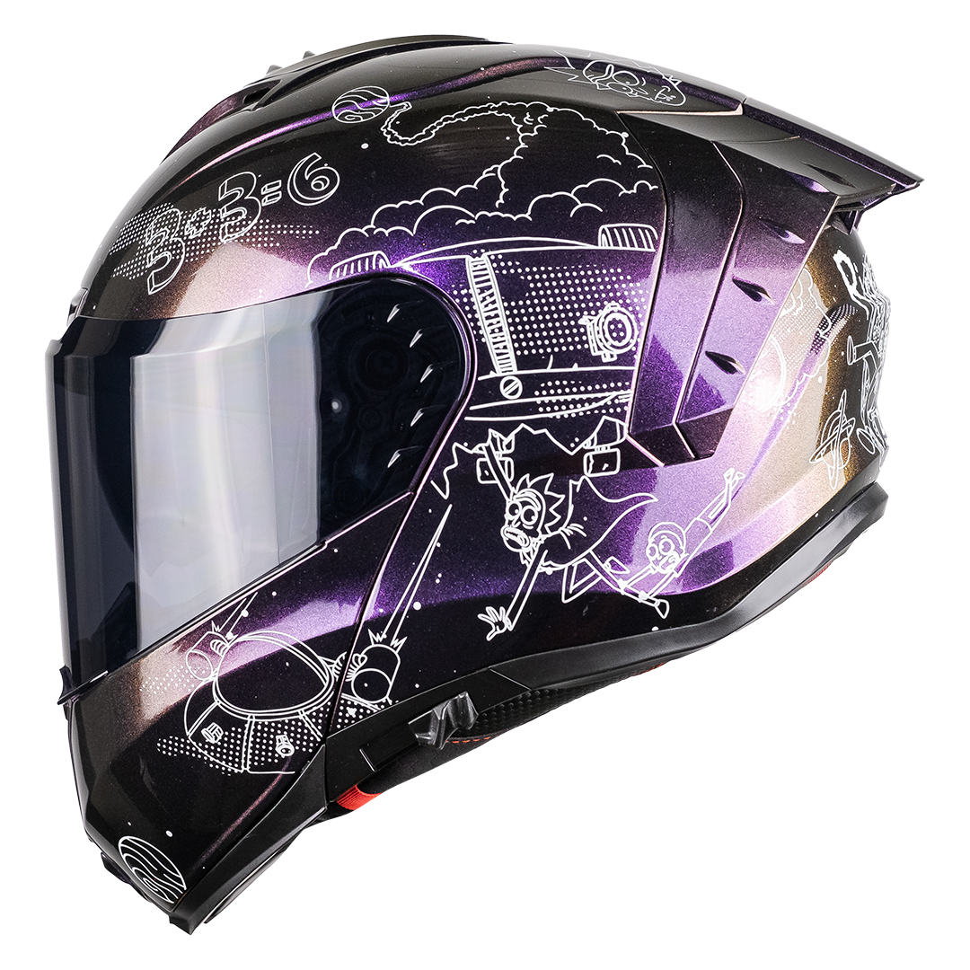 CASCO SNOW RICK & MORTY GALACTIC FLUORESCENTE Cascos DC + de motociclista