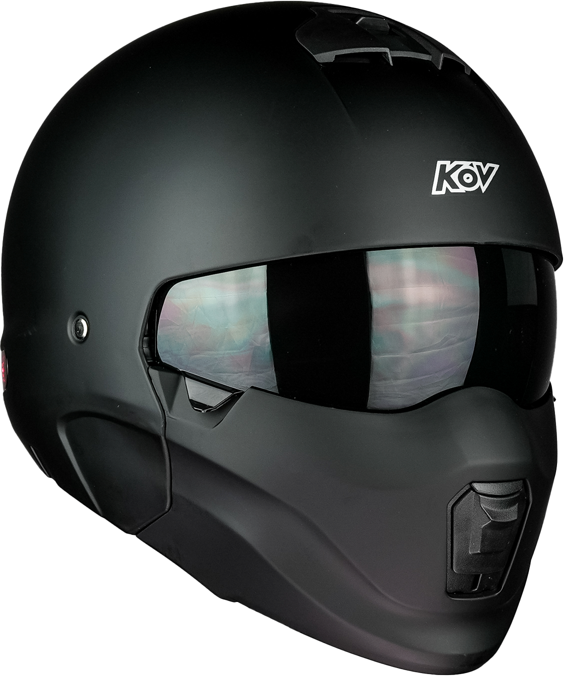 CASCO SPECTRUM NEGRO MATE LUZ LED Cascos KOV + de motociclista