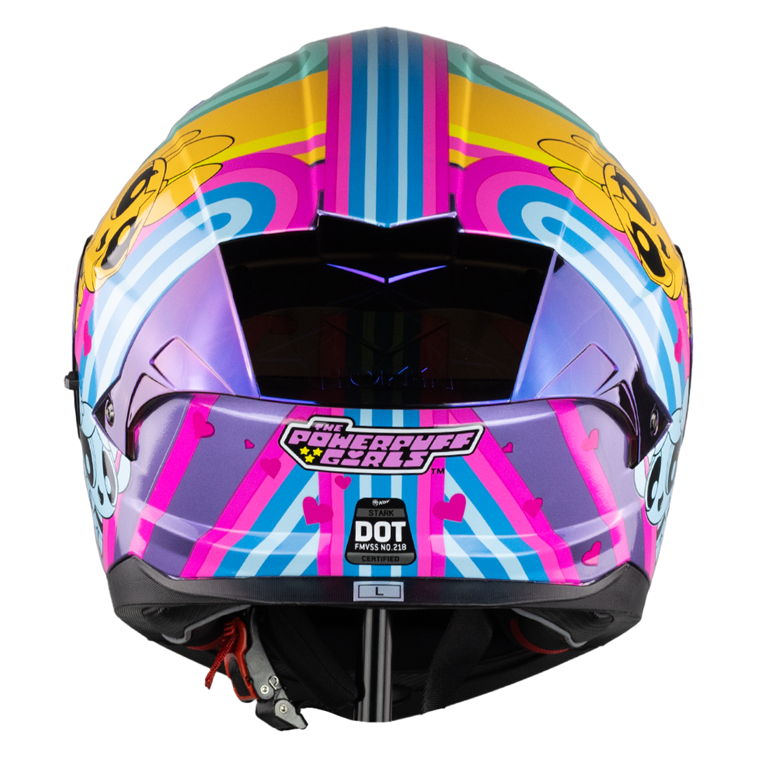 CASCO STARK CHICAS SUPERPODEROSAS ROCK GIRL MORADO Cascos KOV + de motociclista