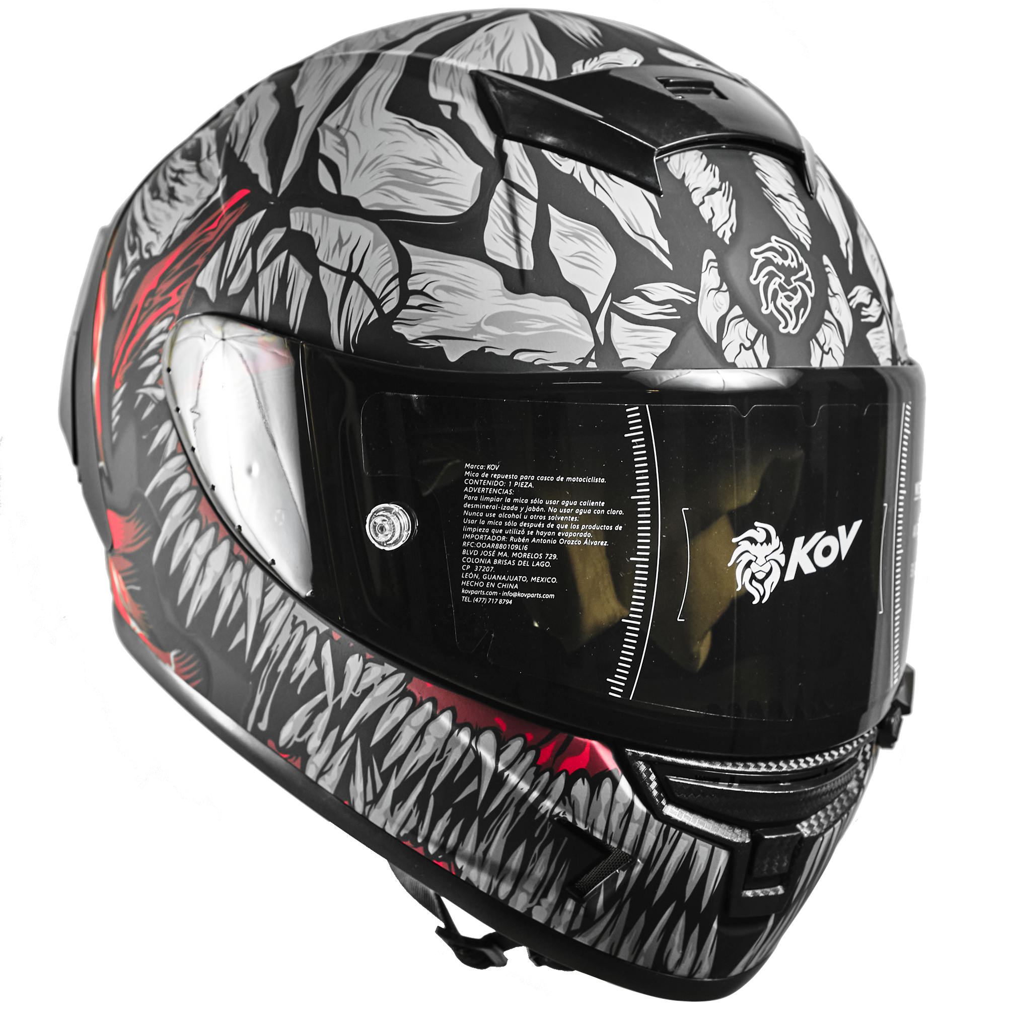 CASCO AIRCUT CARNIVOR NEGRO Cascos KOV + de motociclista