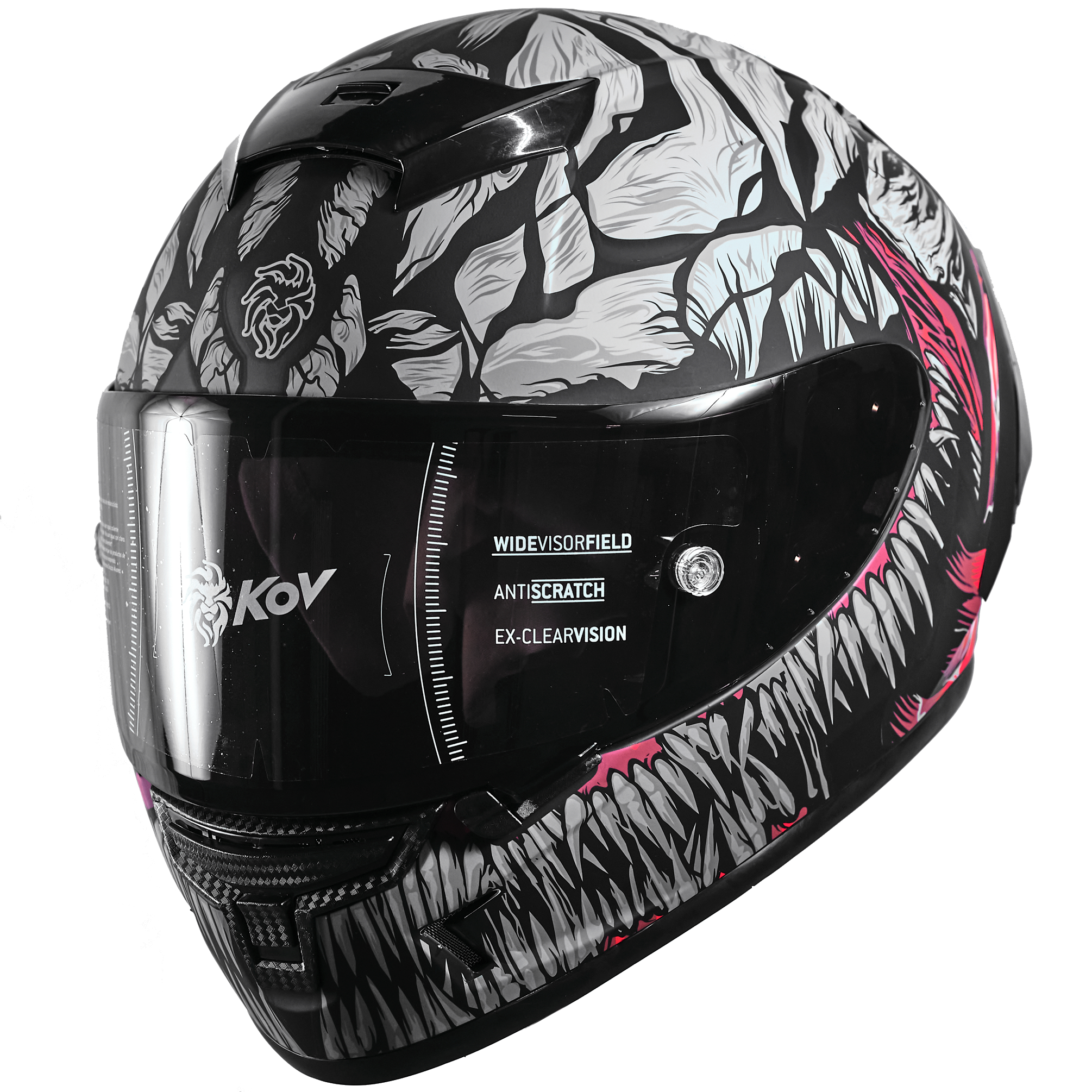 CASCO AIRCUT CARNIVOR NEGRO Cascos KOV + de motociclista