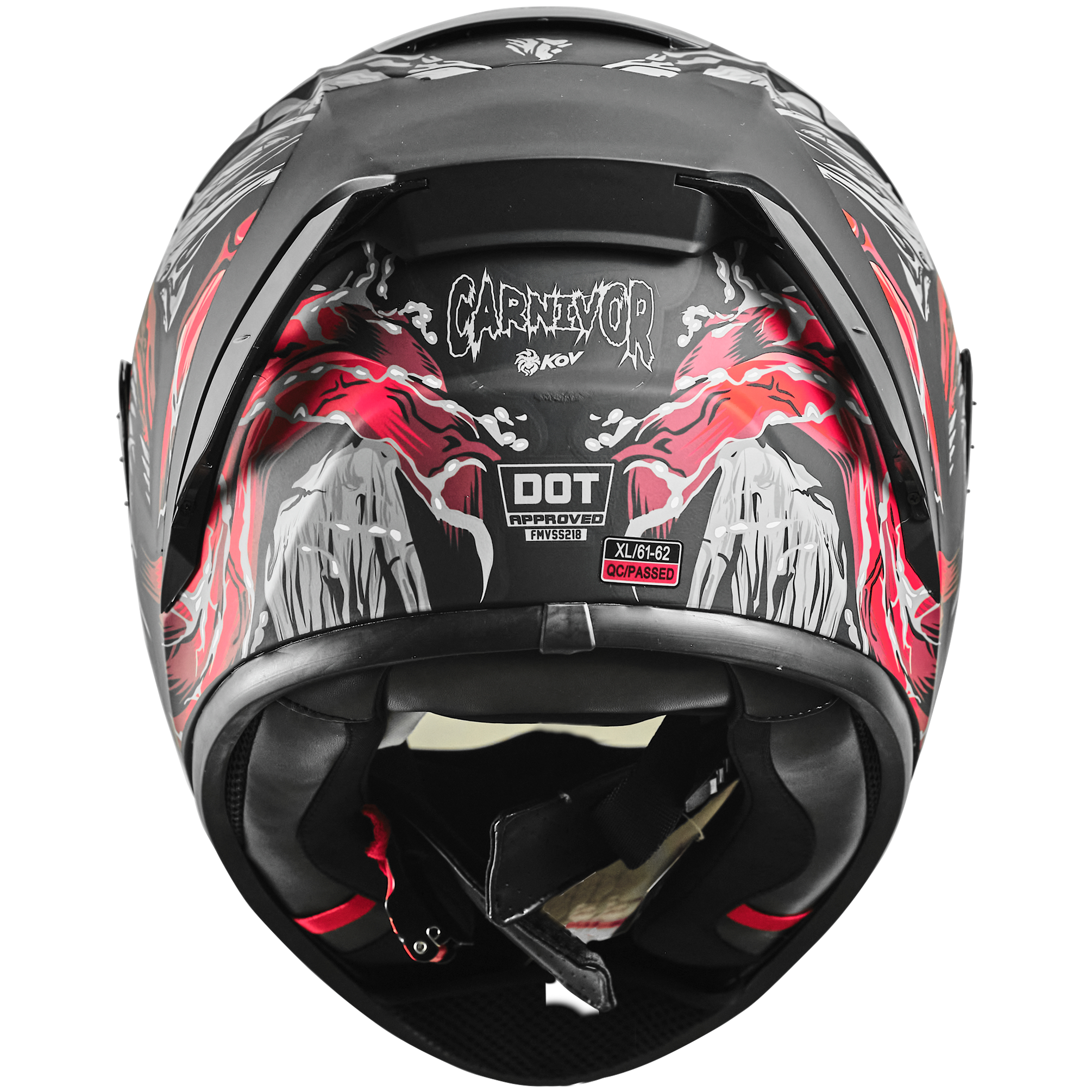 CASCO AIRCUT CARNIVOR NEGRO Cascos KOV + de motociclista