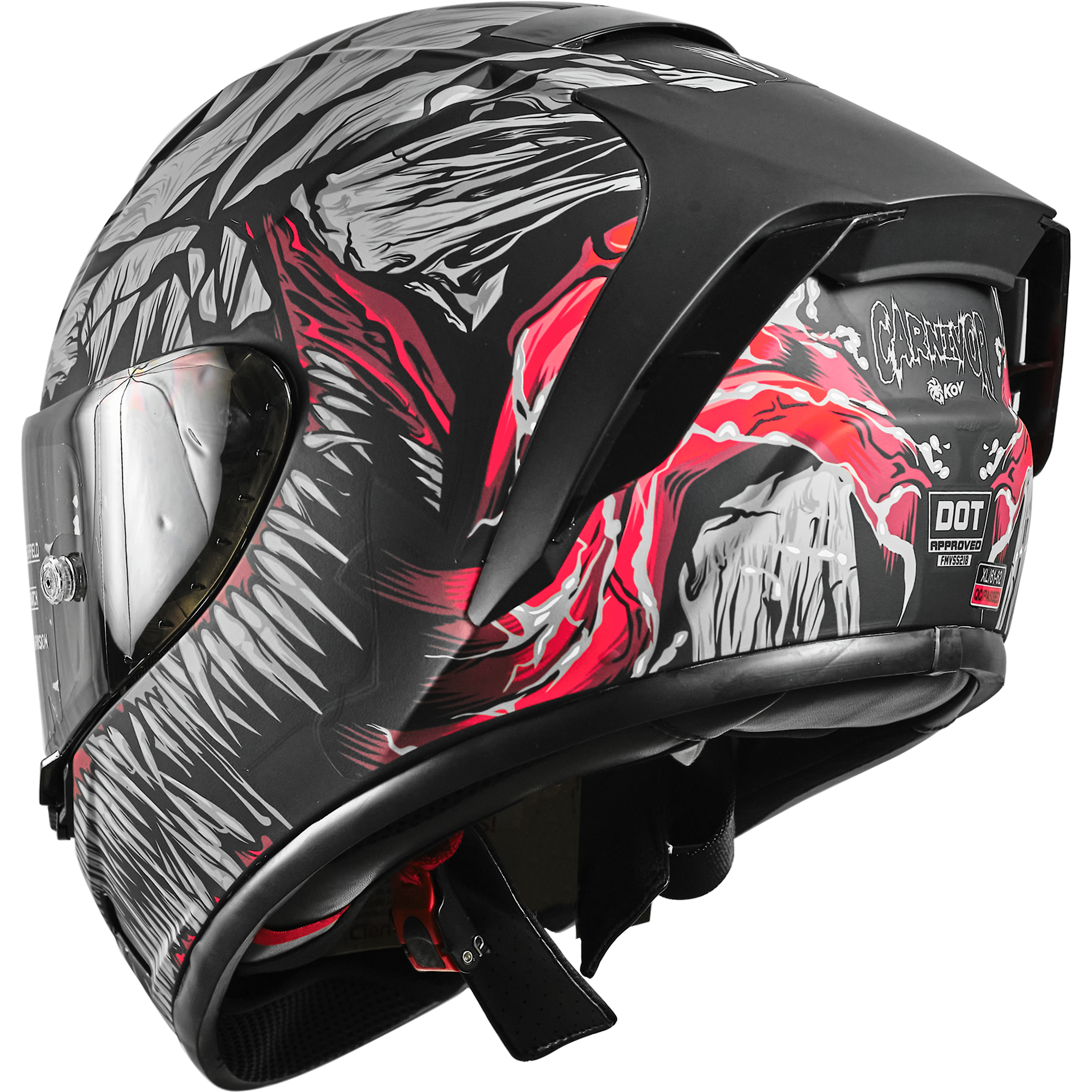 CASCO AIRCUT CARNIVOR NEGRO Cascos KOV + de motociclista