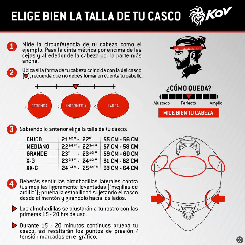CASCO THUNDER RACING RED Cascos KOV + de motociclista