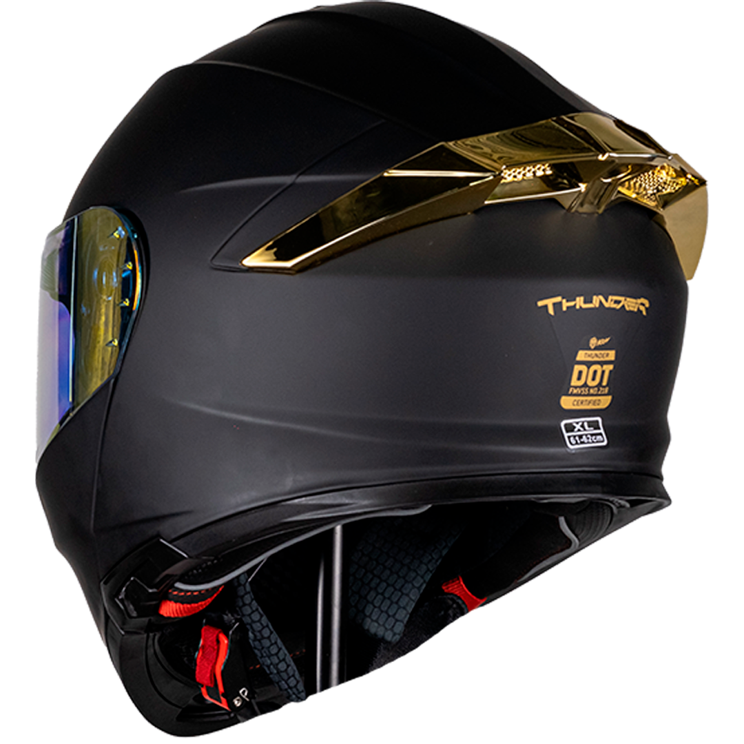 CASCO THUNDER DORADO Cascos KOV + de motociclista