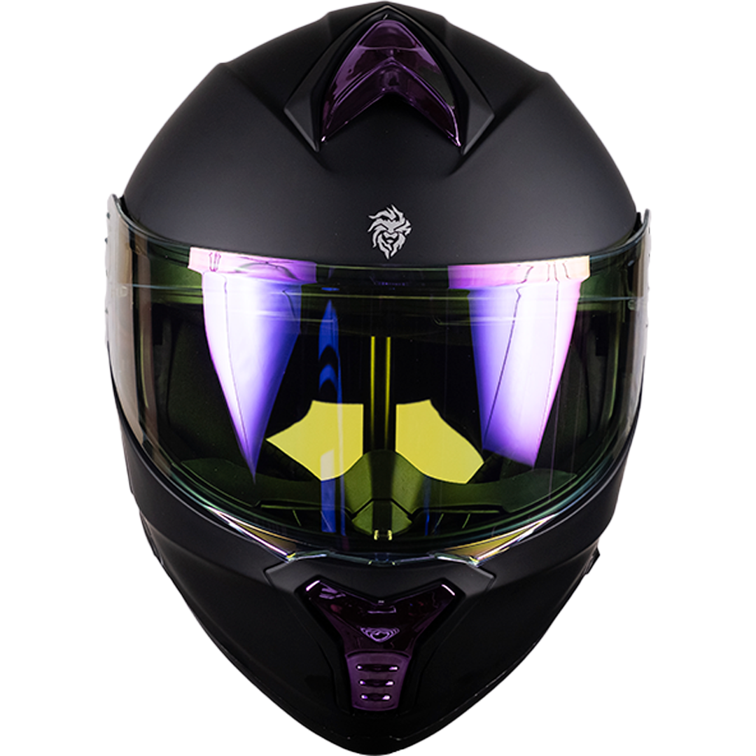 CASCO THUNDER NEGRO MATE MORADO