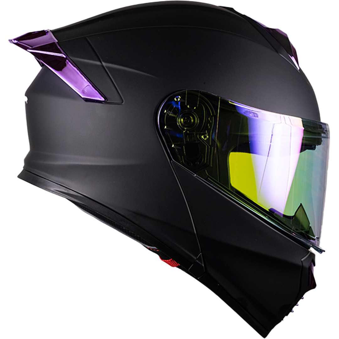 CASCO THUNDER NEGRO MATE MORADO