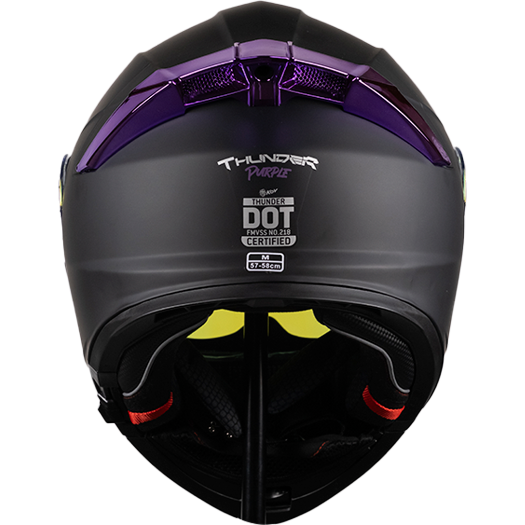 CASCO THUNDER NEGRO MATE MORADO
