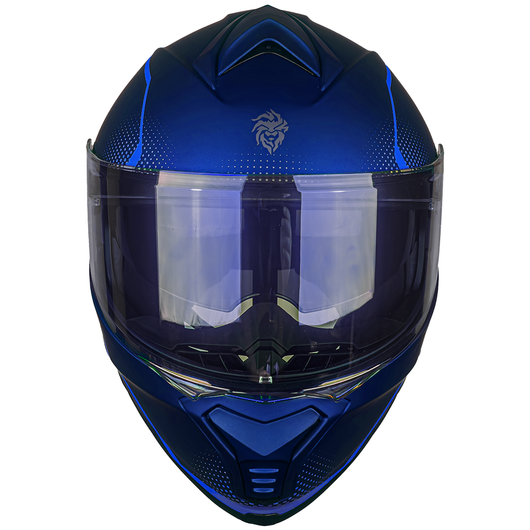 CASCO THUNDER WAVES AZUL CON LUZ LED Cascos KOV + de motociclista