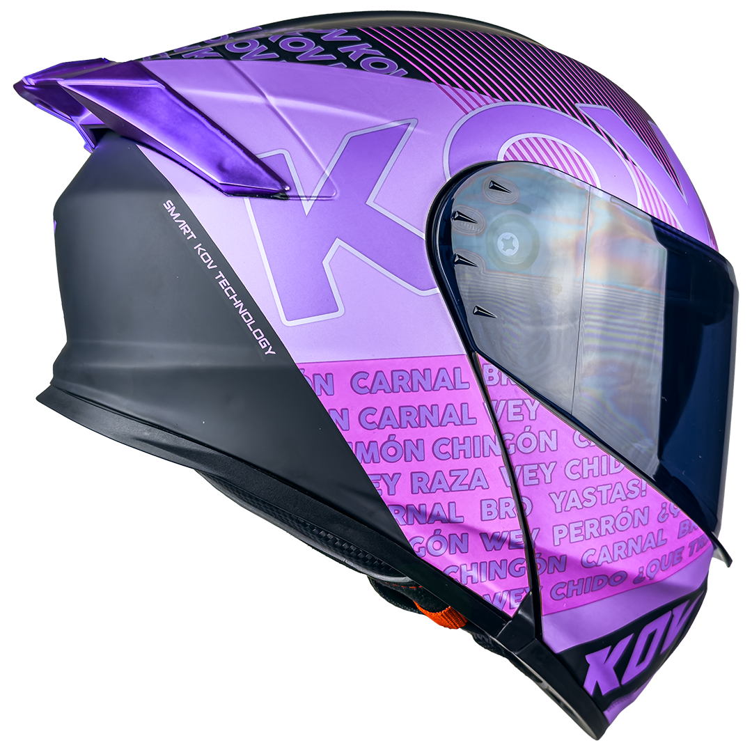 CASCO THUNDER FLOW MORADO Cascos KOV + de motociclista