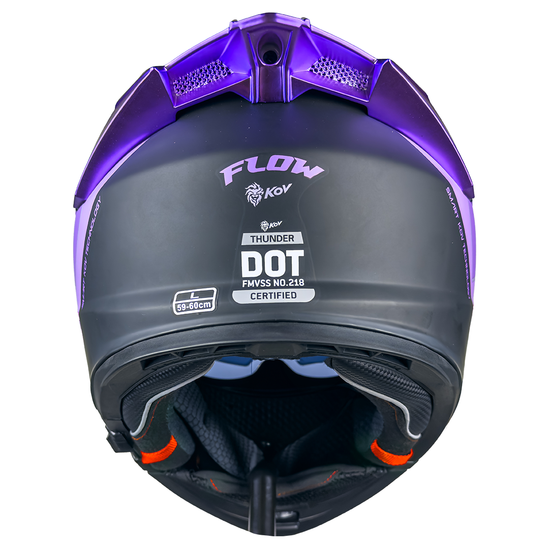 CASCO THUNDER FLOW MORADO Cascos KOV + de motociclista