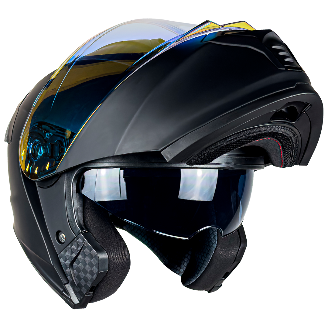CASCO THUNDER NEGRO MATE CON LUZ LED Cascos KOV + de motociclista