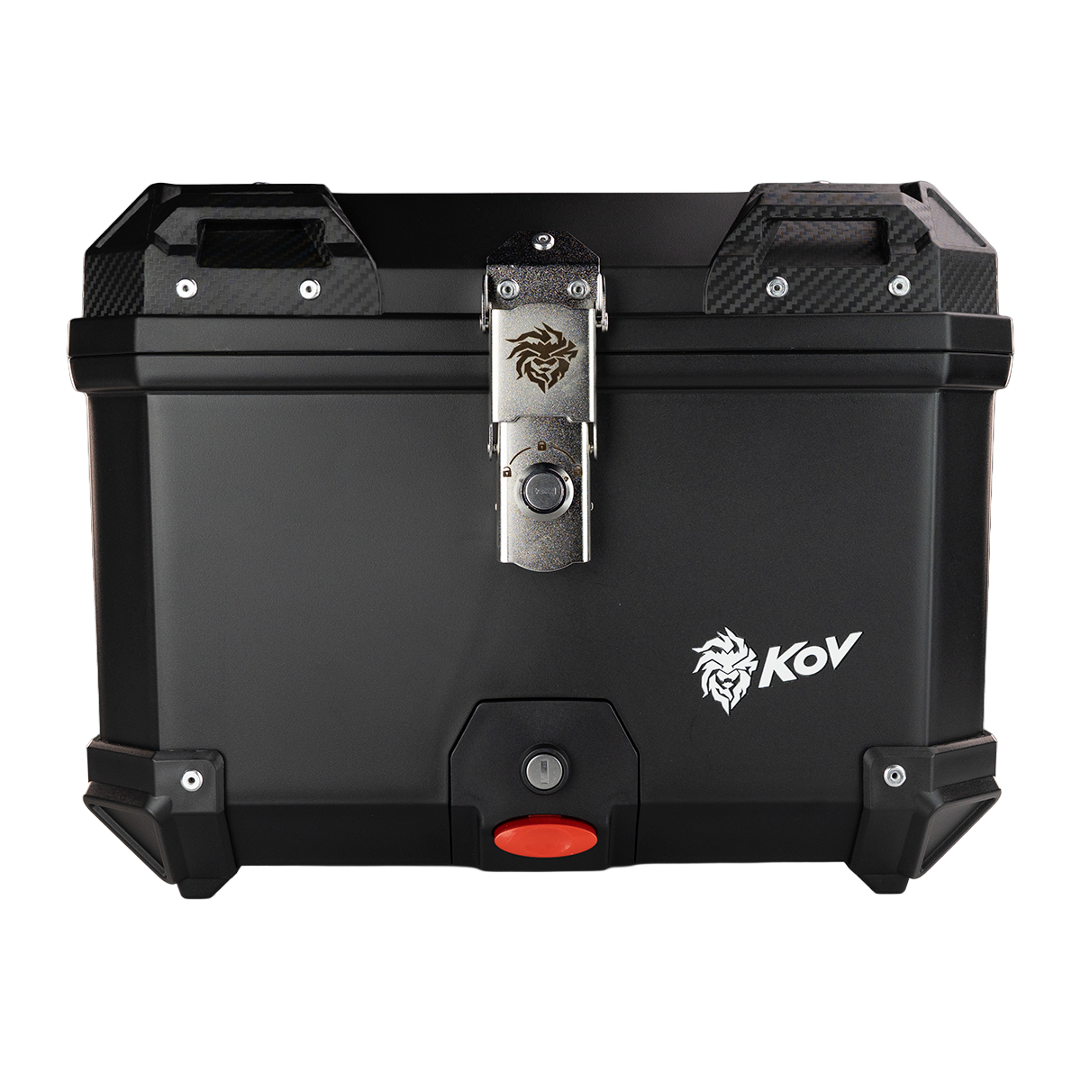 MALETERO TOP CASE BLACK CON RESPALDO 45 L Accesorios KOV + de motociclista