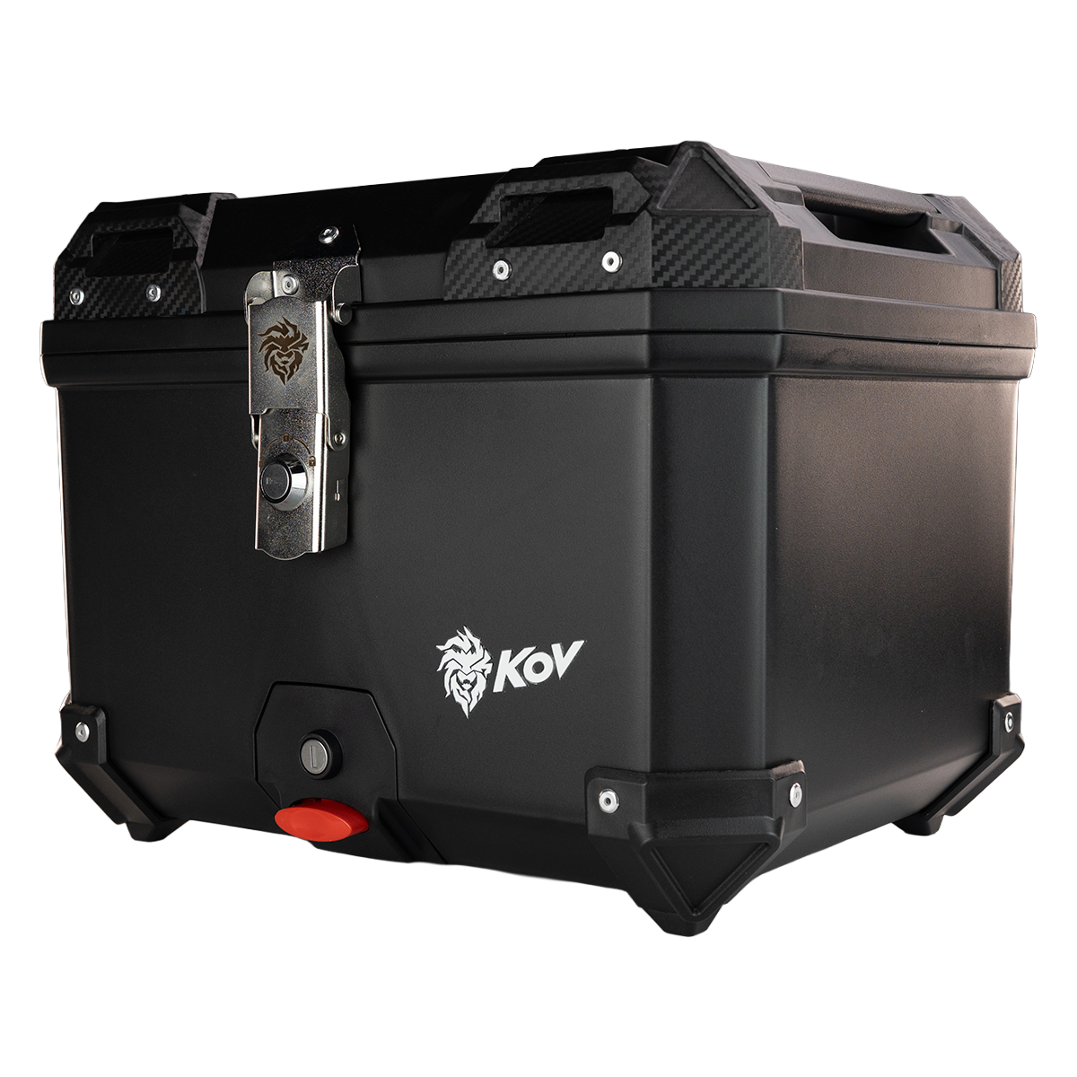 MALETERO TOP CASE BLACK CON RESPALDO 45 L Accesorios KOV + de motociclista