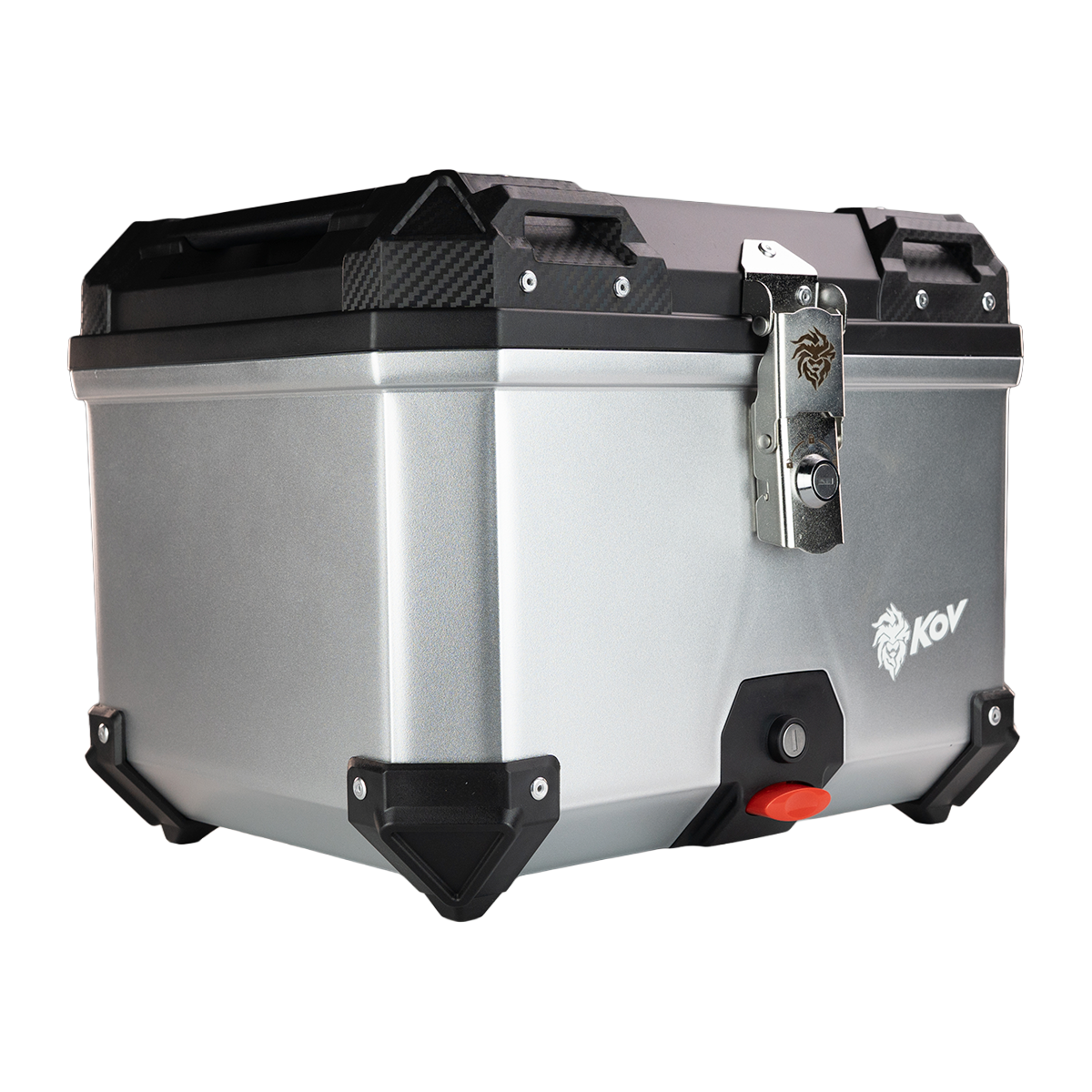 MALETERO TOP CASE SILVER CON RESPALDO 45 L Accesorios KOV + de motociclista