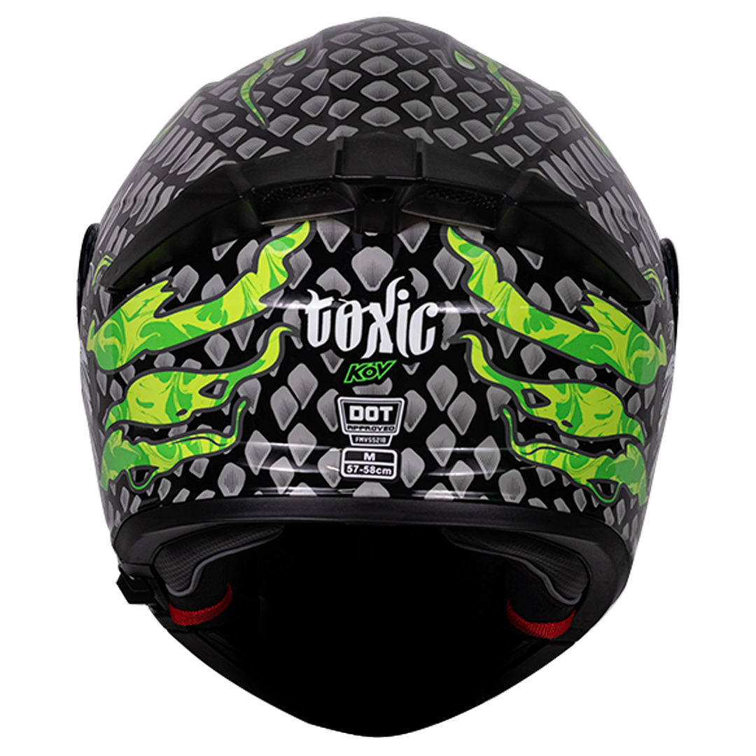 CASCO THUNDER TOXIC ESCAMAS (Fluorescente) Cascos KOV + de motociclista
