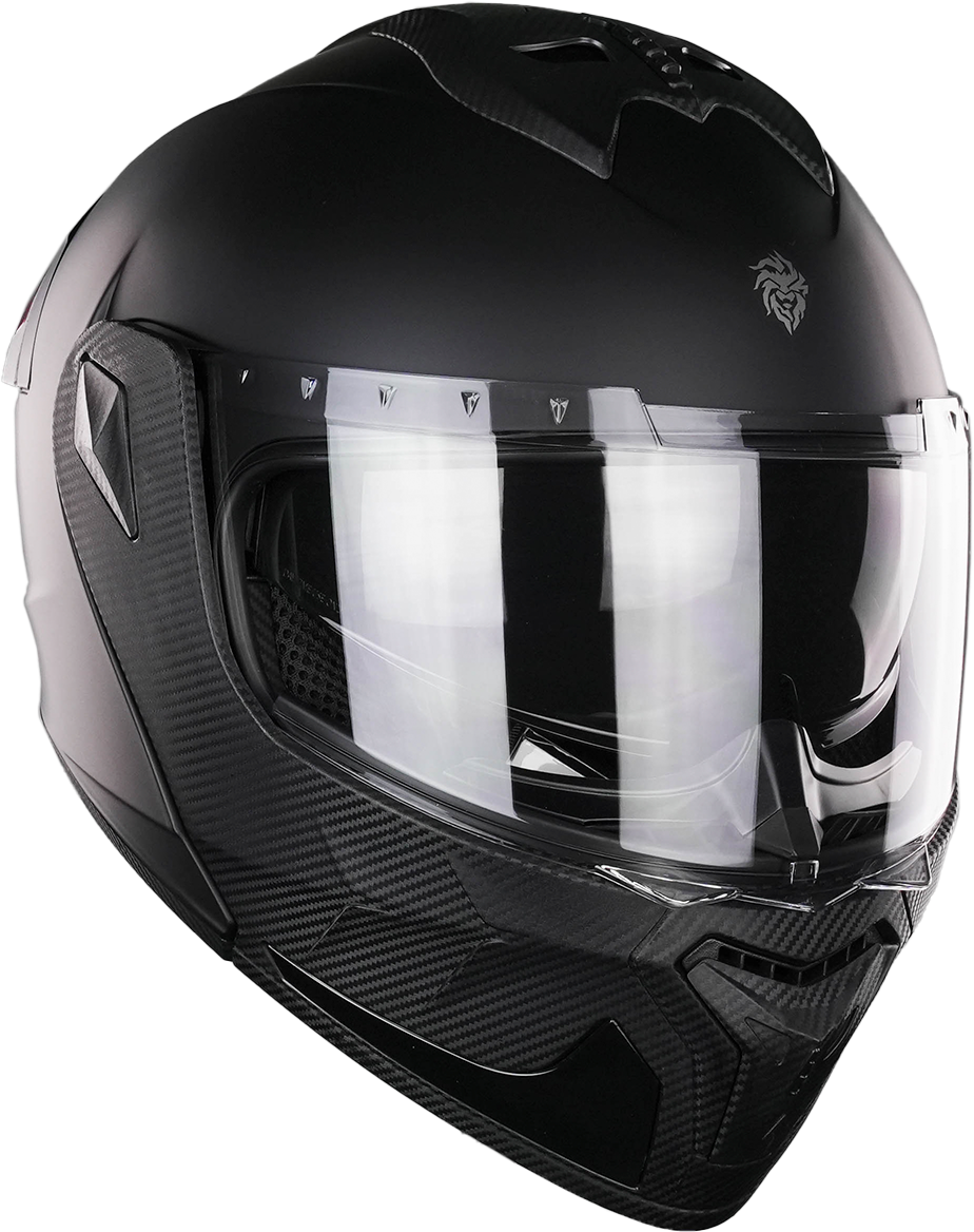 CASCO TURBO NEGRO MATE (LUZ LED) Cascos KOV + de motociclista