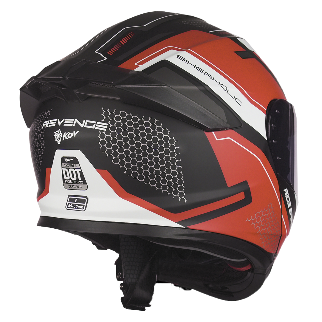 CASCO THUNDER REVENGE ROJO Cascos KOV + de motociclista