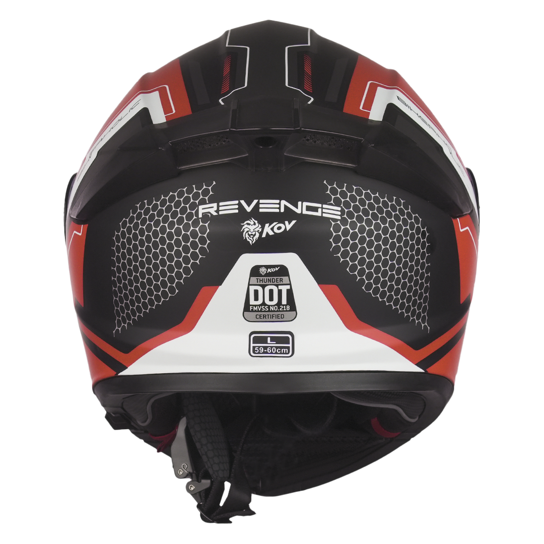 CASCO THUNDER REVENGE ROJO Cascos KOV + de motociclista