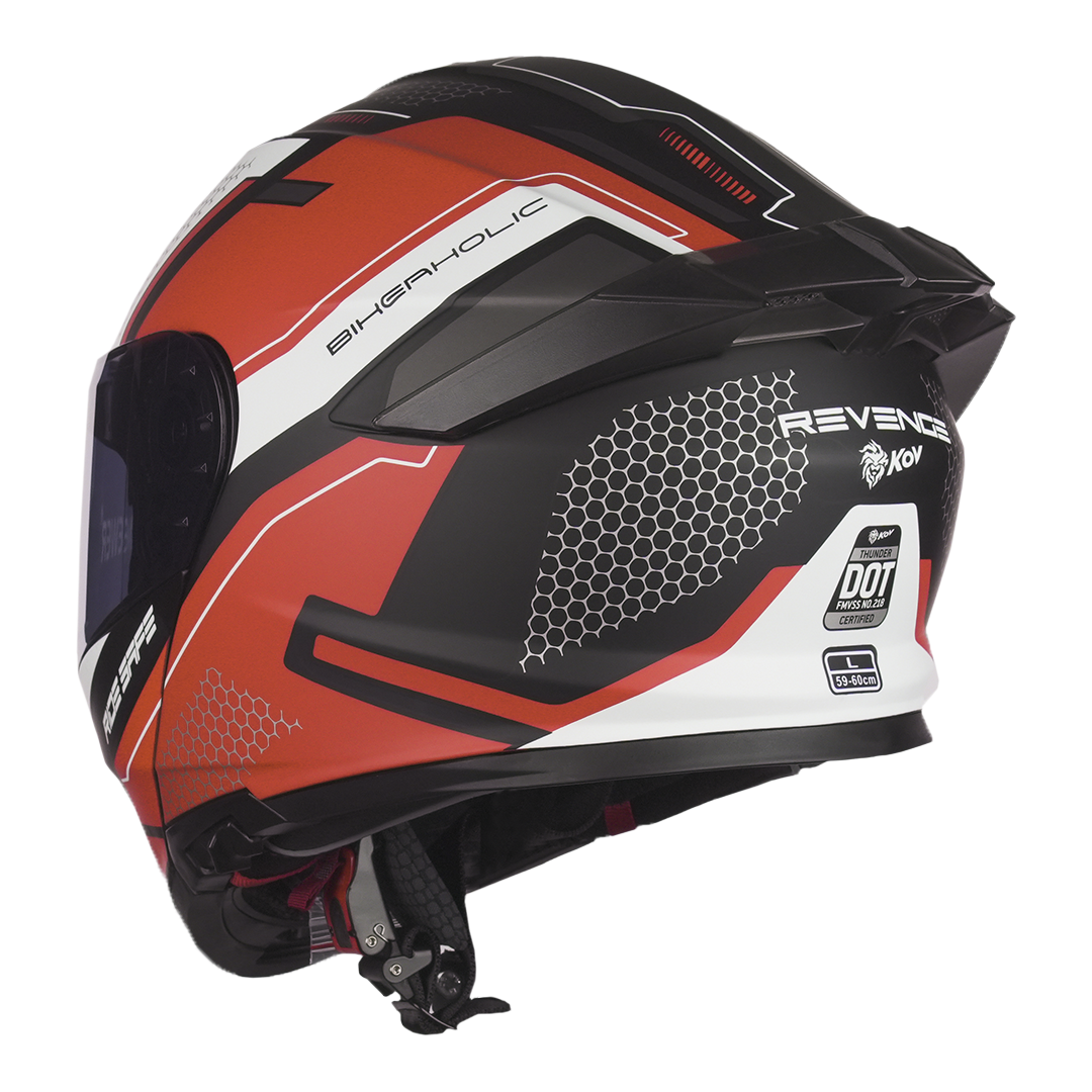 CASCO THUNDER REVENGE ROJO Cascos KOV + de motociclista
