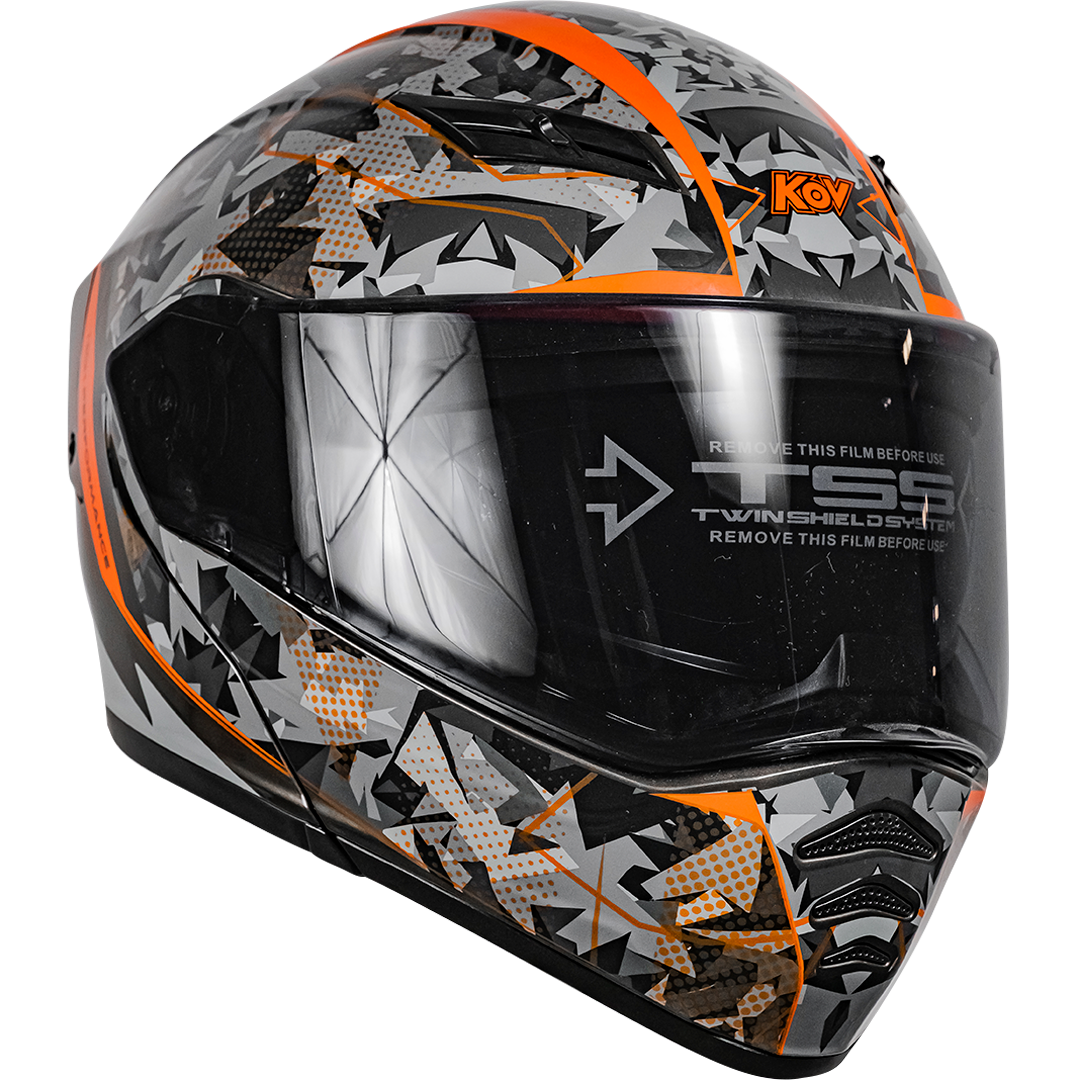 CASCO NÉBULA WRAP NARANJA Cascos KOV + de motociclista
