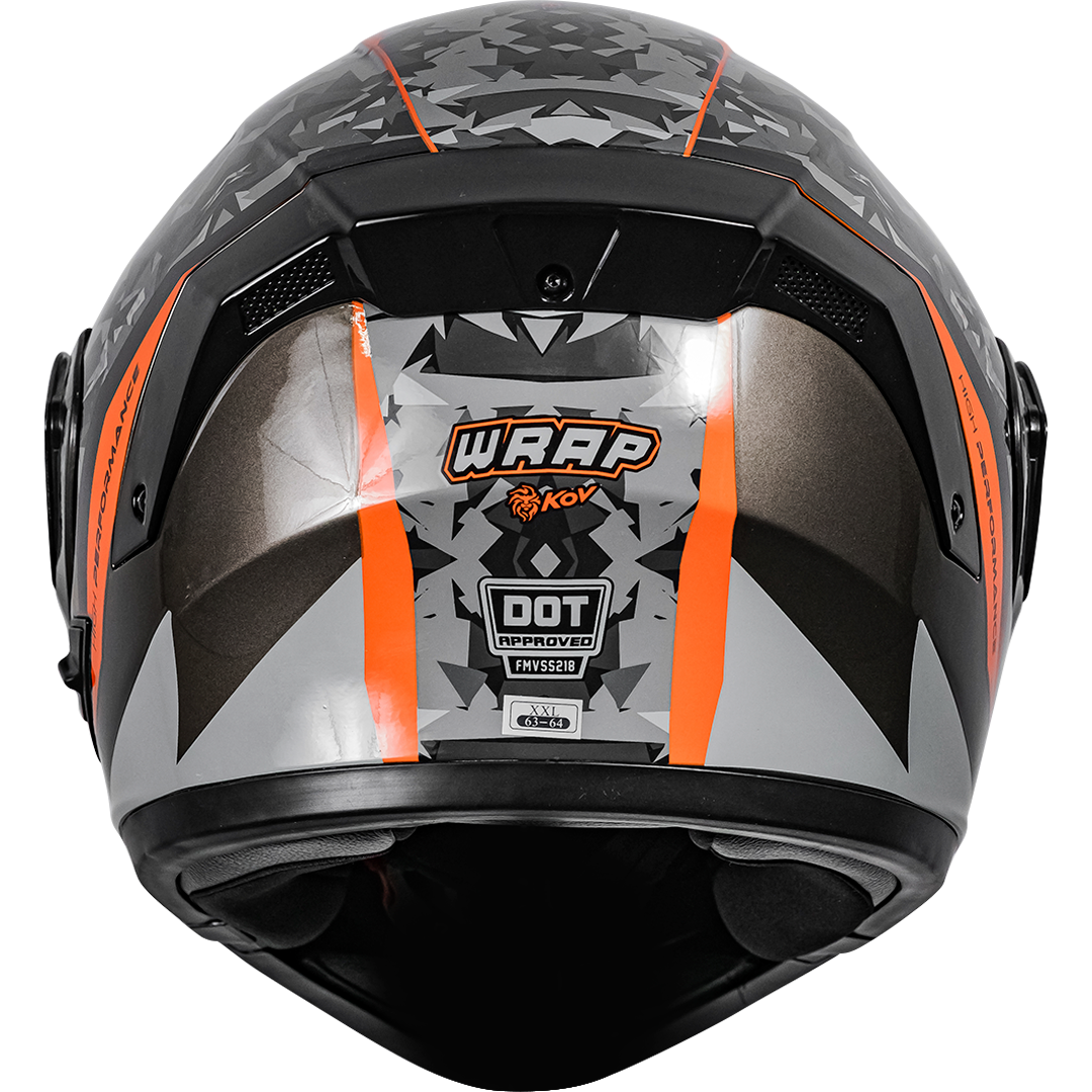 CASCO NÉBULA WRAP NARANJA Cascos KOV + de motociclista