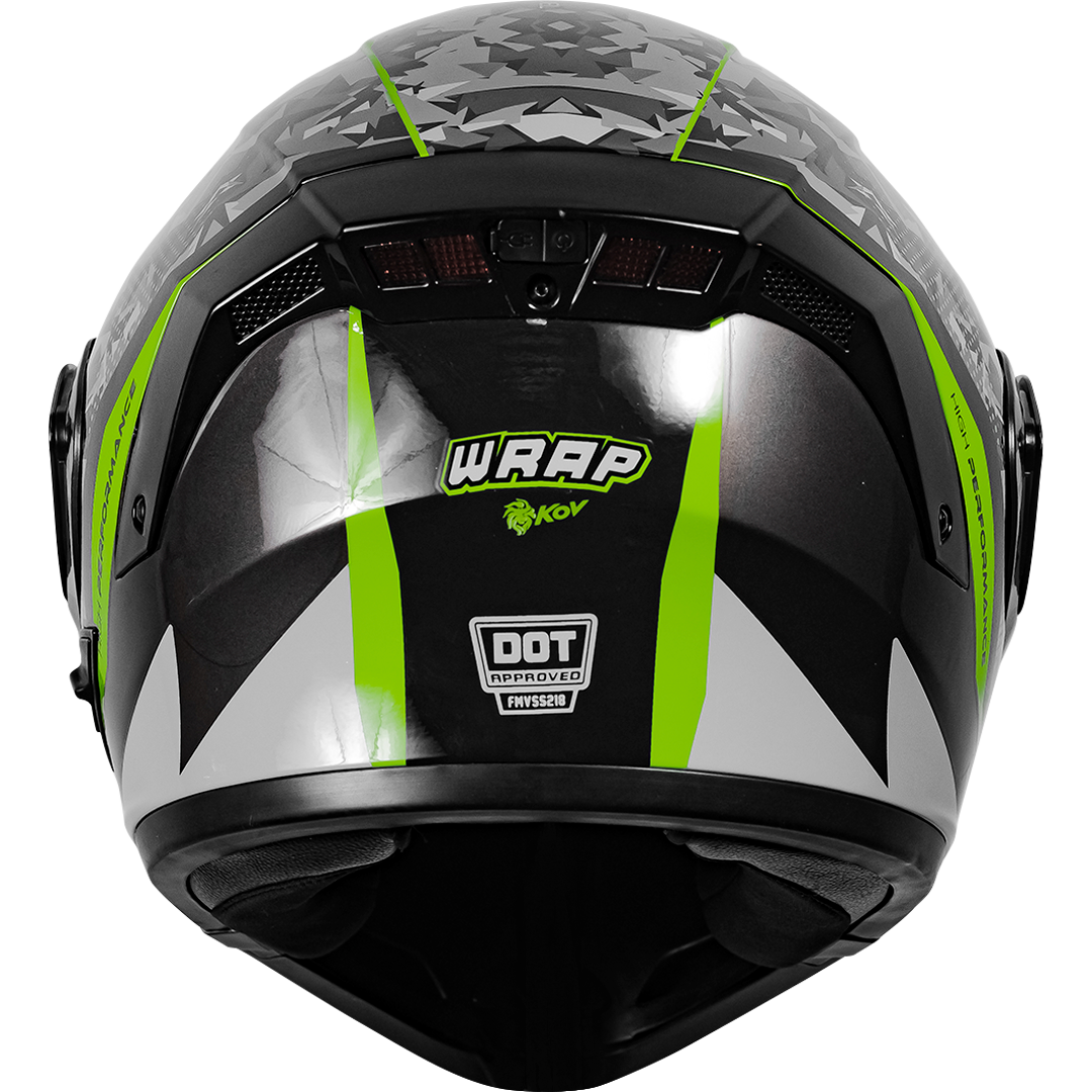 CASCO NÉBULA WRAP VERDE Cascos KOV + de motociclista